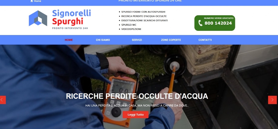 Signorelli Ricerche Perdite D'Acqua Occulte, Scarichi WC Intasati