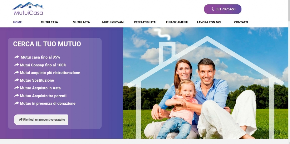 Posizionamento sito Mutui Casa Posizionamento sito Mutui Casa