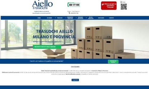 Posizionamento sito traslochi Aiello Milano